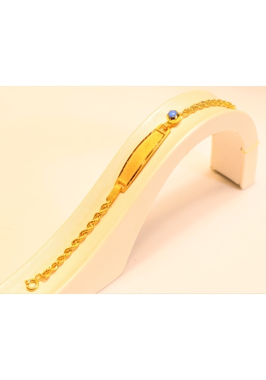 Altın Halat Zincir Bebek Künyesi Guler10000327 Sarı Altın