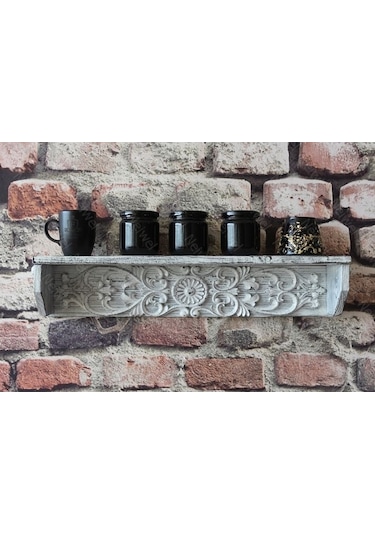 Neiwel Vintaje Doa Eskitme Beyaz Mutfak Banyo Rafı