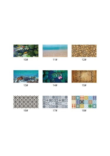 Yaleker Pvc Zemin Sticker 60x120 Cm - Kolay Yapıştır & Çıkar, Geleneksel Desenler, Ev Dekorasyonu Yenileme, 1 Adet Diğer