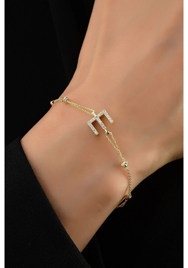 Çgk Çiğdem Gürel Kuyumculuk Dorika Toplu Altın Harf Altın Bileklik Çok Renkli