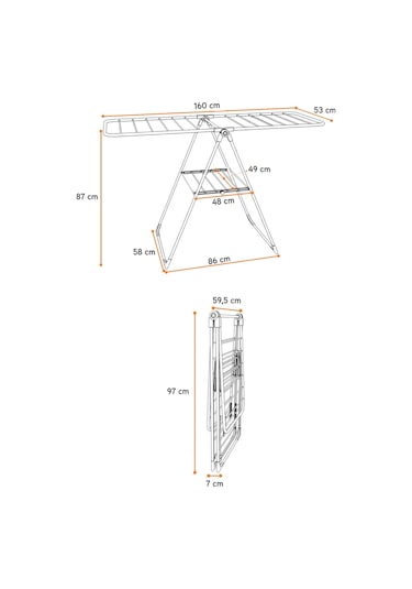 Perilla Premium Ütü Masası İronika Kalın Borulu Kurutmalık Set - Yeşil Yeşil
