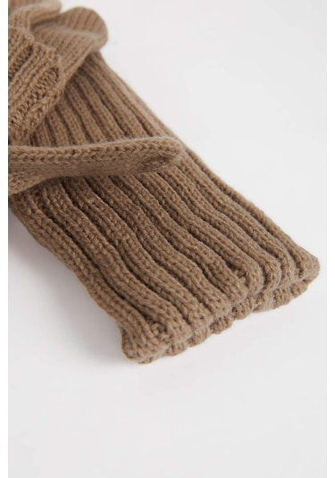 DeFacto Kadın Triko Eldiven C6843AX24WNBN62 Kahve