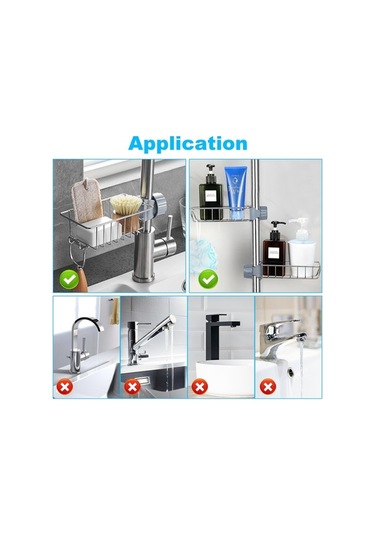 Dancemonkey Lichen Duş Caddy Matkapsız, 3 Parça Duş Rafı, Paslanmaz Çelik Açık Gri Je Açık Gri