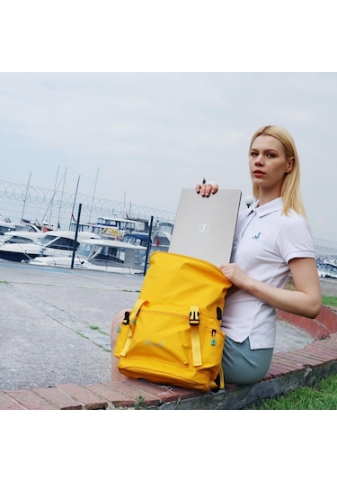 Anemoss Laptop Bölmeli Okul Çantası Sarı