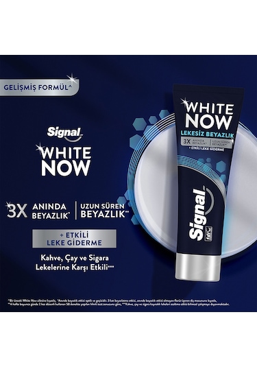 Signal White Now Lekesiz Beyazlık Diş Macunu 4 x 75 ML