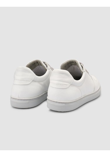 Monamae Beyaz - Gri Detaylı Kadın Sneaker Beyaz