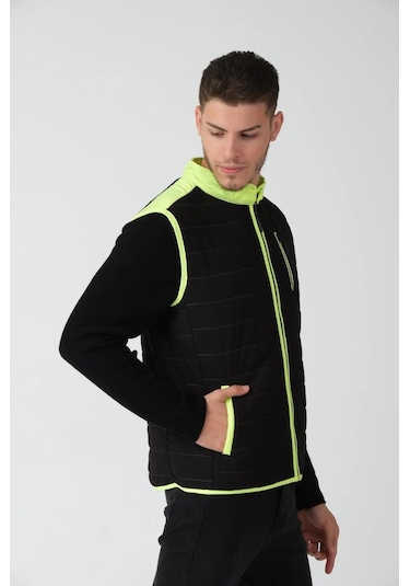 Alexandergardı Renk Detaylı Yelek E25-605yelek Sarı