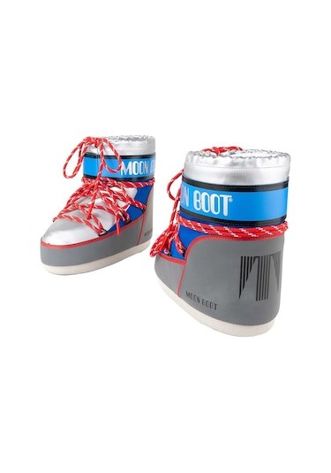Hf04 Silver Blue Red Bot Kadın 80d1409650 Moon Boot Icon Low Space Racing Çok Renkli