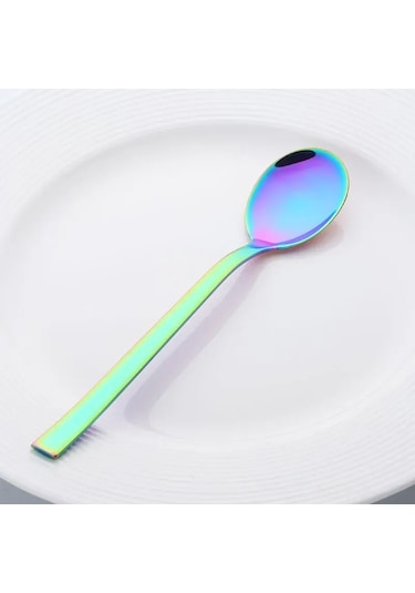 Lemestar Stüdyo Çelik Salata Servis Seti - Hafif, Dayanıklı Ve Şık Multicolor Tasarım, 14.6 Cm Uzunluk, 75 Gr Ağırlık, Yetişkinler İçin Mükemmel Tabak Ürünü Renkli