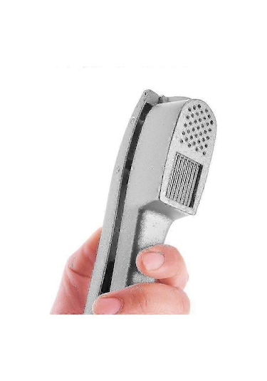 Sarımsak Presi 2'si 1 Arada, Ergonomik Saplı Alüminyum Sarımsak Kıyma Dilimleyici Kırıcı Pişirme Aletlerigümüş Siyah