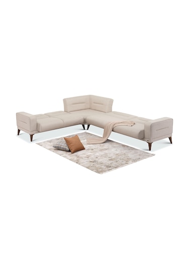 Vipa Vegas Köşe Koltuk 3+k+2 , Şık Ve Rahat İskandinav Tasarım, Salon Ve Oturma Odası İçin, Krem