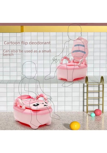 Maiyame Ev Kullanıma Uygun Çocuk Tuvaleti - Kız Erkek Çocuklar İçin Konforlu Kişisel Tuvalet Gök Mavisi + Fırça Hediyeli