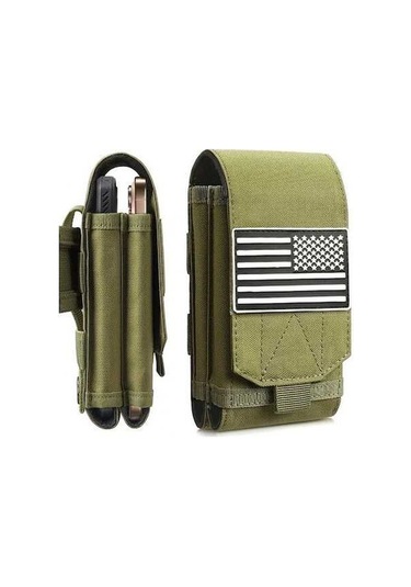 Trendooze Gaojunshop01 Siyah Bayraklı Cep Telefonu Kılıfı Kemer Seti Ve Çanta