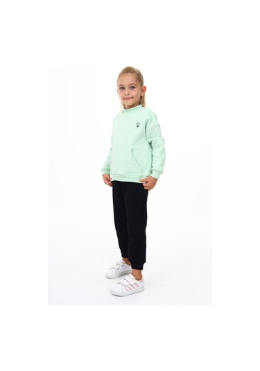 Toontoy Kız Çocuk Nakışlı Eşofman Takım Mint Yeşili