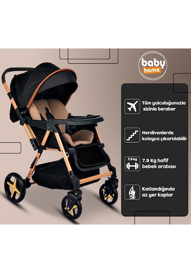 Baby Home 810 Ayrılıp Birleşebilen Çift Yönlü İkiz Bebek Arabası
