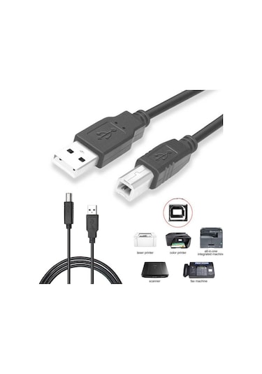 Usb Yazici Kablosu Printer Ara Kablosu Lg Epson Hp Canon Samsung Uyumlu