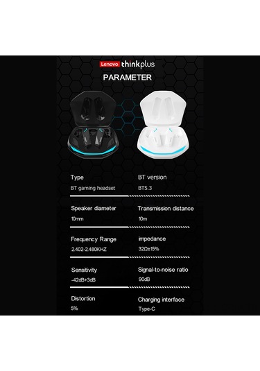 Qingmipy Thinkplus Gm2 Pro Kulak İçi Bluetooth 5.3 Kulaklık - Oyun/müzik Çift Mod, Spor Ve Espor İçin Siyah