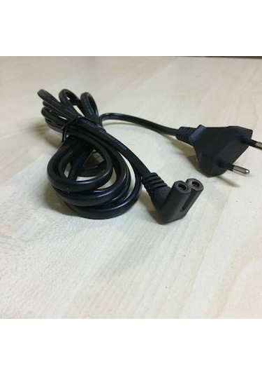 Boblov 2 Metre C8 Teyp Işıldak Fişi Power Güç Kablosu L Uç 90 Der