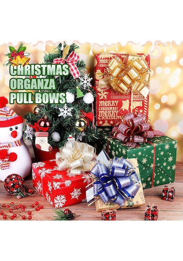 Springsun 30 Adet Büyük Boy Hediye Paketi Bowları - 10 Renkli Organza Çiftleri, Hediyeler Ve Kutular İçin Zengin Dekorasyon, Kolay Kullanıma Uygun Ve Dayanıklı