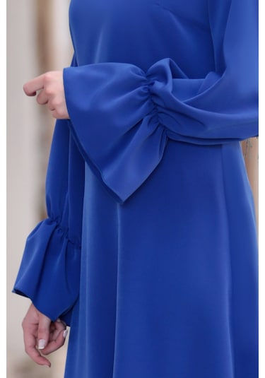 Leman Büyük Beden Tesettür Tunik Saks