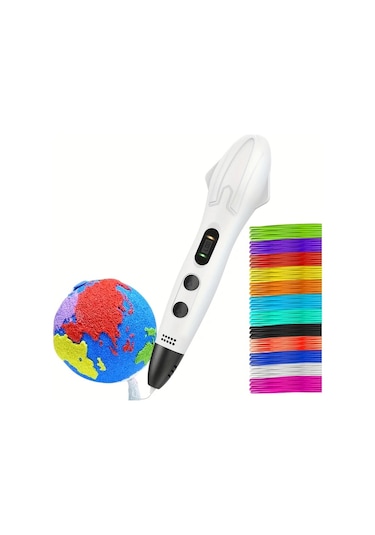 Xuweiwei Beyaz 3 Boyutlu Cizim Kalemi Seti Pla Filament Kalem Resim Kitabi Sarf Malzemeleri Kablo Cocuklar Ve Yeni Baslayanlar Icin