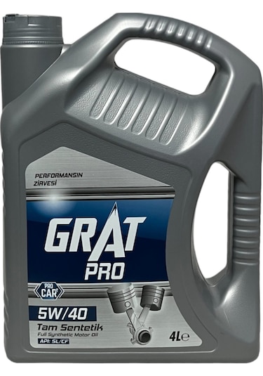 Grat Pro 5W-40 Tam Sentetik Motor Yağı 4 L