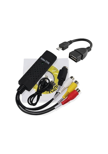 Rca Composit Video Dvr+Otg Micro Usb Kablo Kamera Uydu Kayıt Kart