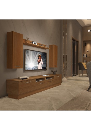 Decoraktiv Trendstyle 5220d Mdf Tv Ünitesi Tv Sehpası Ceviz