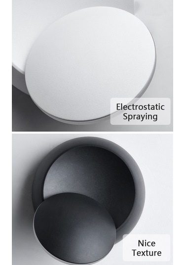 Padalink Modern Led Duvar Lambası - Yumuşak Isık, Aluminum Gövde, Oturma Odası/yatak Odası Kullanıma Uygun Siyah Model Diğer