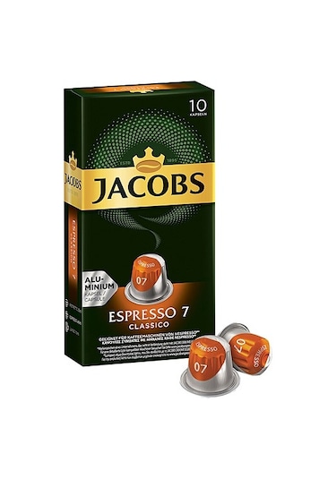 Jacobs Espresso 7 Classico Nespresso Uyumlu Kapsül Kahve 10 x 10'lu