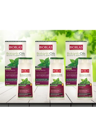 Bioblas Botanic Oils Isırgan Yağlı Şampuan 3 x 360 ML