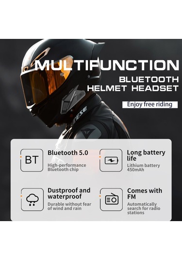 Yz06 Çok Fonksiyonlu Bluetooth Kask Kulaklık Seti
