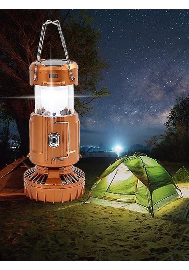 Bloomnest Güneş Enerjili Şarjlı Fanlı Kamp Lambası Çadır El Feneri Ft G795 Asorti Asorti Çok Renkli