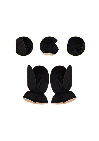 Suntek Erkekler Kadınlar İçin Aşağı Eldivenler Kar Siyah Siyah