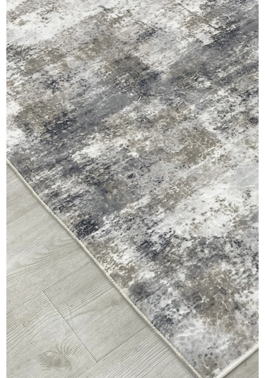 Lüle Halı Petek Dokulu Düz Renk Kaymaz Taban Yolluk Halı Lhsmptkgri2