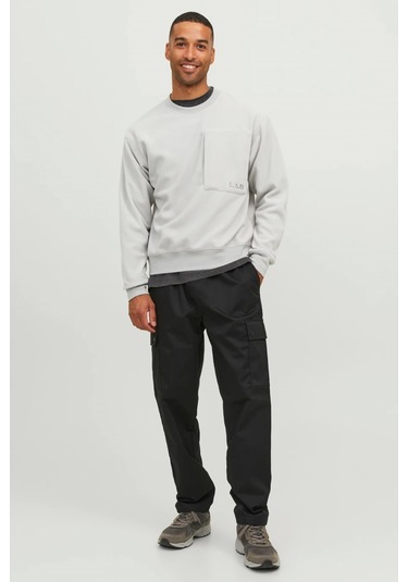 Jack & Jones Jcolab Erkek Sweatshirt 12241523 Gri