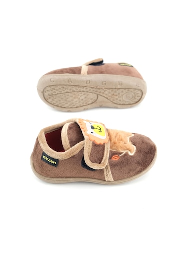 Gezer Kışlık Cırtlı Ayarlanabilir Rahat İç Taban Erkek Çocuk Panduf Ayakkabı Ga2kpm.03365.00.z16.k04 Kahverengi