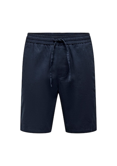Only & Sons Onslinus 0007 Cot Lin Shorts Noos Erkek Şort-26437 - XS Lacivert