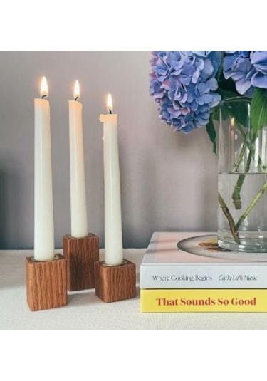 Ahşap Şamdan Set Üçlü