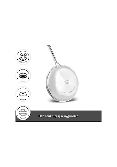 Karaca Plasma Steel 316+ 3ply Tava 28 Cm Gümüş