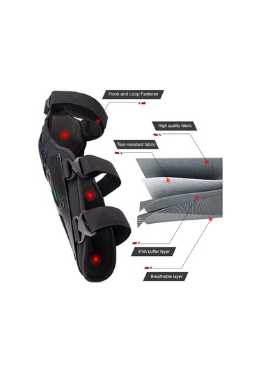 Sones Motolsg MT-05 2'si 1 Arada Motosiklet Bisiklet Sürme Koruyucu Dişli Dirsek Pedleri Yeşil