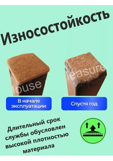 House Of Pleasure Sandalyeler İçin Kare Keçe Ayaklık Kılıfları 147868534 Kahverengi