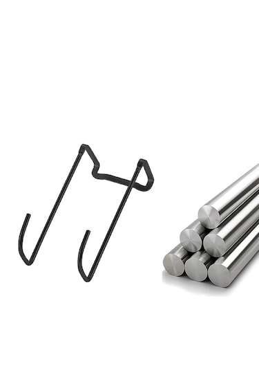 Paslanmaz Çelik Banyo İçin Askılık L Model -al4839 2 Adet Siyah