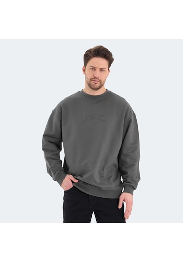 Slazenger VADIK Oversize Erkek  Haki Sweatshirt