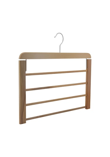Nyn Ahşap Askı 4 Katlı Pantolon Askısı Naturel Renk 1 Adet Diğer