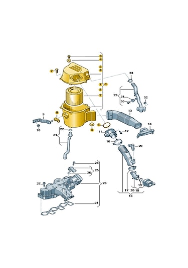 Audi A1 2011-2014 1.6tdi Cay Motor Hava Filtre Kutusu 6r0129607e