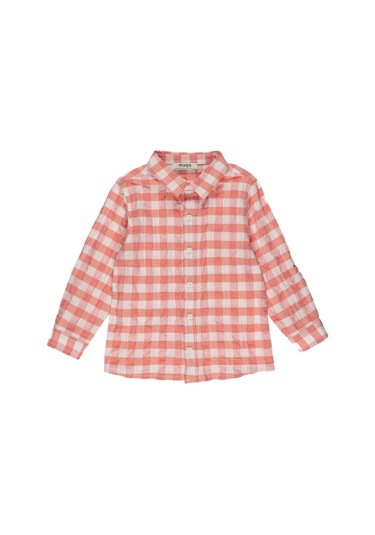 Panço Erkek Çocuk Ekose Desenli Gömlek Somon 2311Bb06005-1915 001