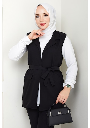 Niyar Yelek Pantolon İkili Takım 1530 - Siyah Siyah