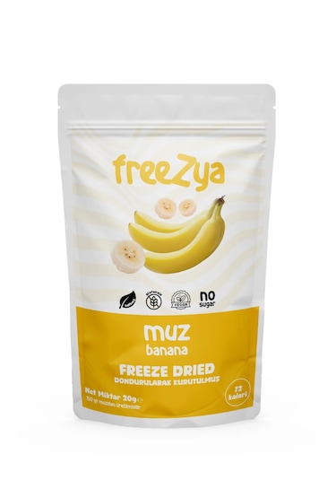 Freezya Freeze Dried Dondurularak Kurutulmuş Muz - 20 Gr