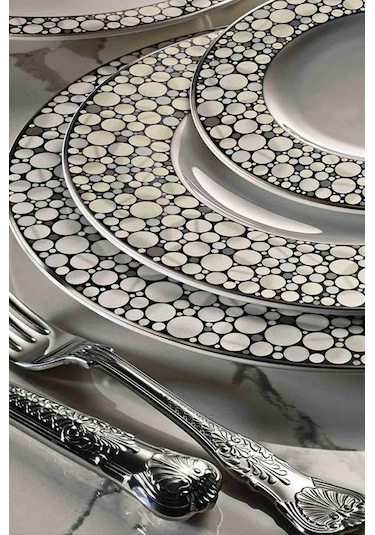 Royal Canterbury Silver Pearl Yemek Takımı 72 Parça